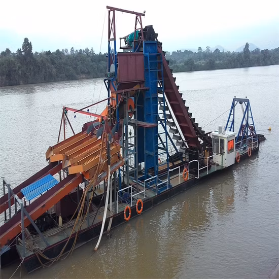 Ketteneimer-Flusssiebmaschine Bergbau/Goldrückgewinnung/Diamantausrüstung zum Waschen von Gold/Diamantenmineralverarbeitungsmaschinen/Zinnmine